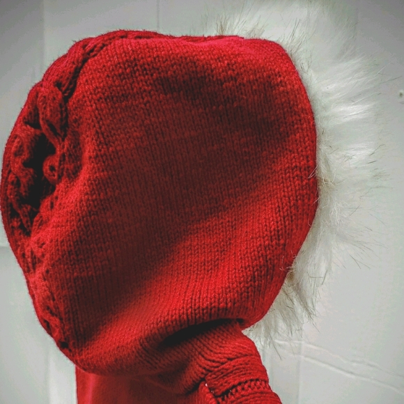 VINTAGEGYMBOREE BABY BOY HOLIDAY RED CABLE KNIT H… - Picture 2 of 8